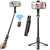 YOLETO Selfie Stick Tripod with Remote, 40" Extendable Aluminum Pocket Tripod for Cell Phone 4-7" Lightweight Travel Phone Stand