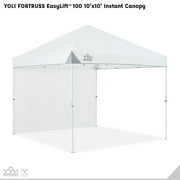 Yoli EasyLift 100 10x10 Durable Instant Sports Canopy for Outdoor Camping with Shade and Protection, White