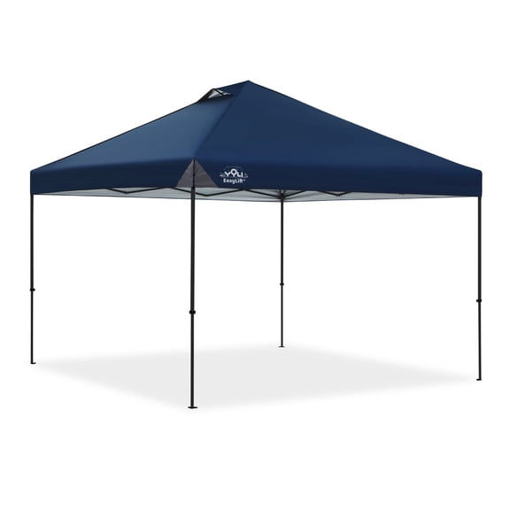 YOLI Meridian EasyLift 144 Instant Pop Up Canopy, 12x12 Heavy Duty Straight Leg Shelter with Y-Truss Frame & Vented Top – Navy Blue