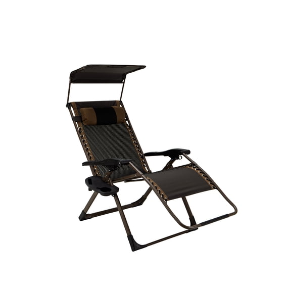 M8TRX SPORTS Zero Gravity XL Shade Folding Chair 2-Pack, Brown