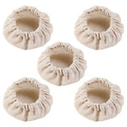 YOLOKE 5-Pack Reusable Fermentation Jar Covers - Unbleached Cloth for Sourdough, Kombucha & Sun Tea Fermentation with Elastic Seal