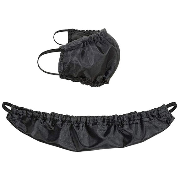 YOLOKE Beard Bandana, Men Beard Bib Black Beard Covers Soft Comfortable and Silky Satin Facial Hair Apron Guard Bonnet Rag Man Bedtime Bib Beard Cap Ear Beard Bandana