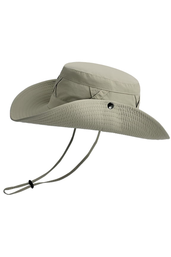 YOLOKE Breathable Nylon Sun Hat with Adjustable String - One Size Fits All, Foldable and Lightweight for Outdoor Activities like Beach, Fishing, Camping, and Hiking