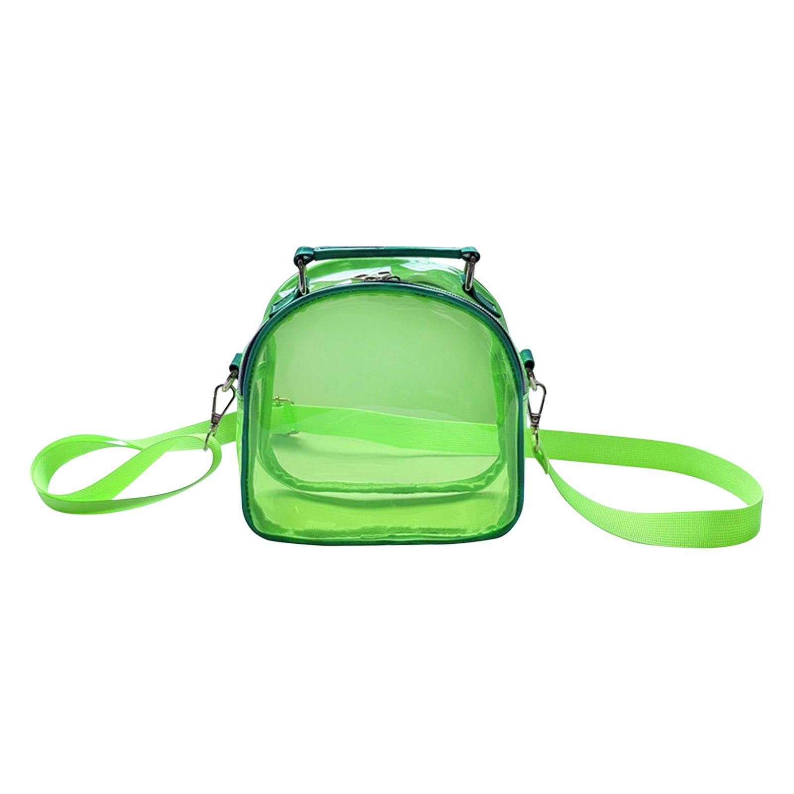 YOLOKE Clear PVC Crossbody Bag with One Shoulder Strap, Minimalist