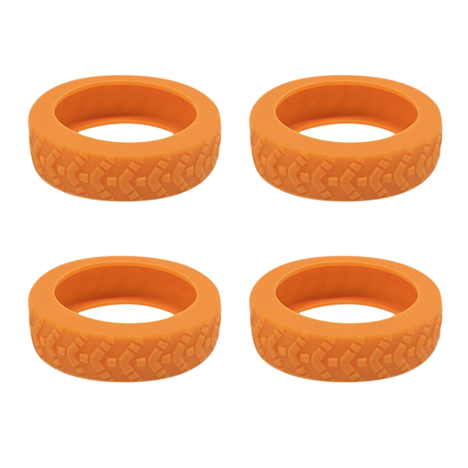 IKOPFLN - 4 Protectores De Silicona Para Ruedas De Maleta, Tamaño 5-7 Cm, Antirruido, Antigolpes, Impermeables, Color Negro
