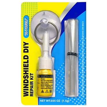 YOLOKE DIY Car Windshield Repair Kit - Glass Crack Healing Tool with Curing Glue 3ml for Scratch and Impact Damage, Transparent Finish
