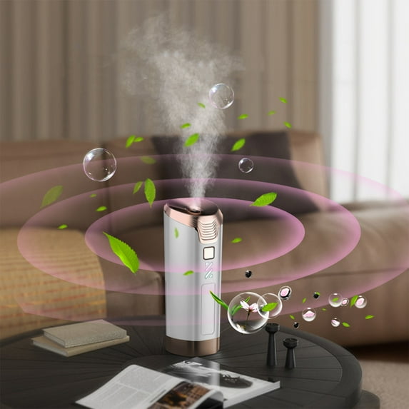 YOLOKE Essential Oil Diffuser, Small Aromatherapy Diffuser, Quiet Humidifiers, Auto-Off Safety Switch, Cold-Air Diffusion Scent Machine for Home, Hotel, Plant, Office, Spa(White)