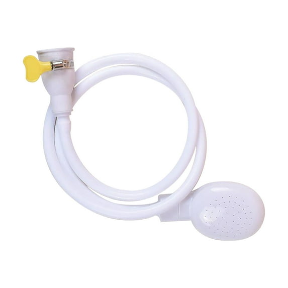 YOLOKE Flexible Shower Hose with Clamp, 1.1m Long for Hair Washing and Baby Bathing, Dual-Functional Faucet and Shower Accessory