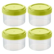 YOLOKE Freezer Storage Containers, Heavy Duty Airtight Round Food Storage Containers with Twist On Lids for Lunch, Leftover, Deli, Overnight Oats, Stackable Freezer ContainersGreen