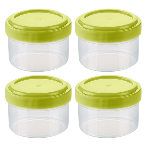 YOLOKE Freezer Storage Containers, Heavy Duty Airtight Round Food Storage Containers with Twist On Lids for Lunch, Leftover, Deli, Overnight Oats, Stackable Freezer Containers(Green)