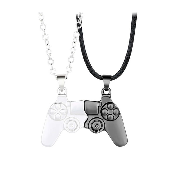 YOLOKE Game Controller Necklace for Couple Matching Console Handle Pendant for Best Friends Friendship Valentine's Gifts Him and Her Lovers Jewelry