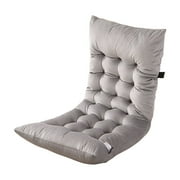 YOLOKE Gray Cotton High Back Chair Cushion - 16 31 In All-Weather, Rainproof with Straps for Indoor and Outdoor Furniture, Foldable and Easy to Clean