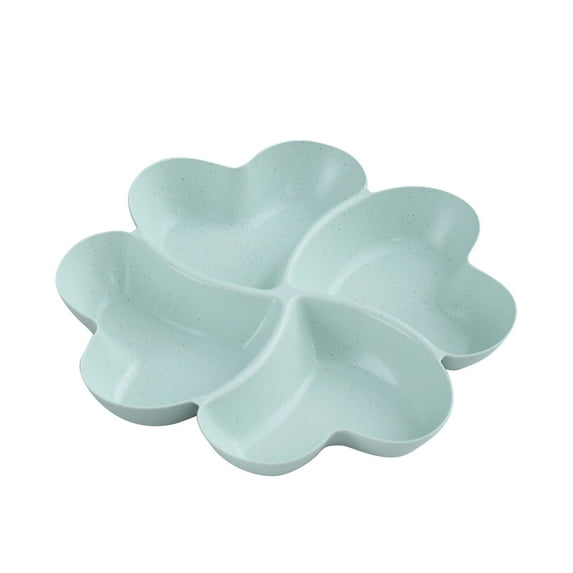YOLOKE Heart Shaped Party Snacks Serving Tray, Appetizer Plates Snack Bowls Multi Sectional Snack Bowl Trays Container Box for Storing Dried Fruits, Nuts, Candies, Fruits(Mint Green)