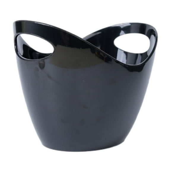 YOLOKE Large 4 Liter Oval Plastic Ice Bucket - Ideal for Chilling Wine, Beer, and Beverages
