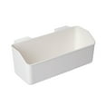 thumbnail image 1 of YOLOKE Multi-Purpose White ABS Wall-Mounted Hanging Organizer Basket for Kitchen and Bathroom, Space-Saving and Easy to Install, 1 of 5