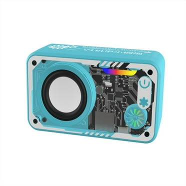 YOLOKE Portable Bluetooth Speaker with Transparent Design, Dual Speakers, Glittering LED Lights - Perfect Indoor and Outdoor Wireless Speaker