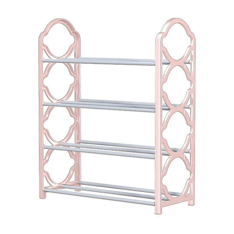 YOLOKE Shoe Rack Aluminium with Rose Gold Finish Entryway Hallway The arrival is Pre assembled and Easy Assembly Takes a Few Minutes
