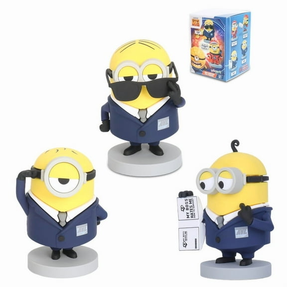 YOLOPARK Despicable Me 4 Toys,Collectible Minions Agent Assortment Set Decor Figures,3 Inch Minion Home Decorations for Desk and Shelf, Holiday Birthday Gifts for Ages 3 and Up,7.8cm/3in