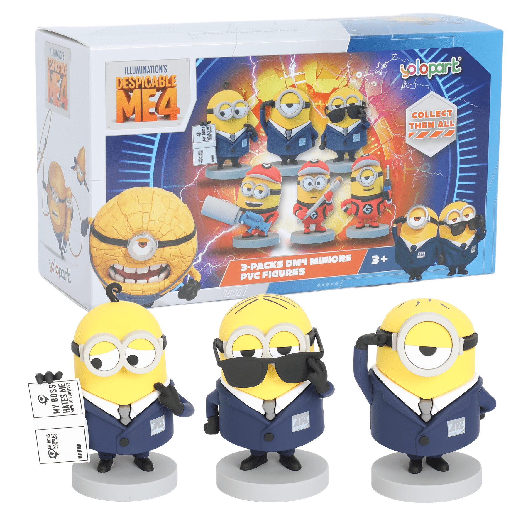 YOLOPARK, Minions Toys, Despicable Me 4, 3 inches, 3PCS - Walmart.com