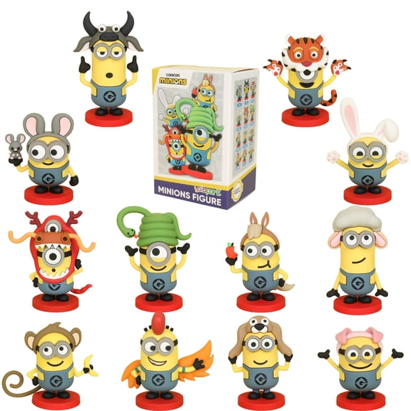 YOLOPARK Minion Toys, Minions Figures Collectible Toys Home Decorations, Holiday Birthday Gifts for Age 4,5,6,7,8,9Boys and Girls,12PCS