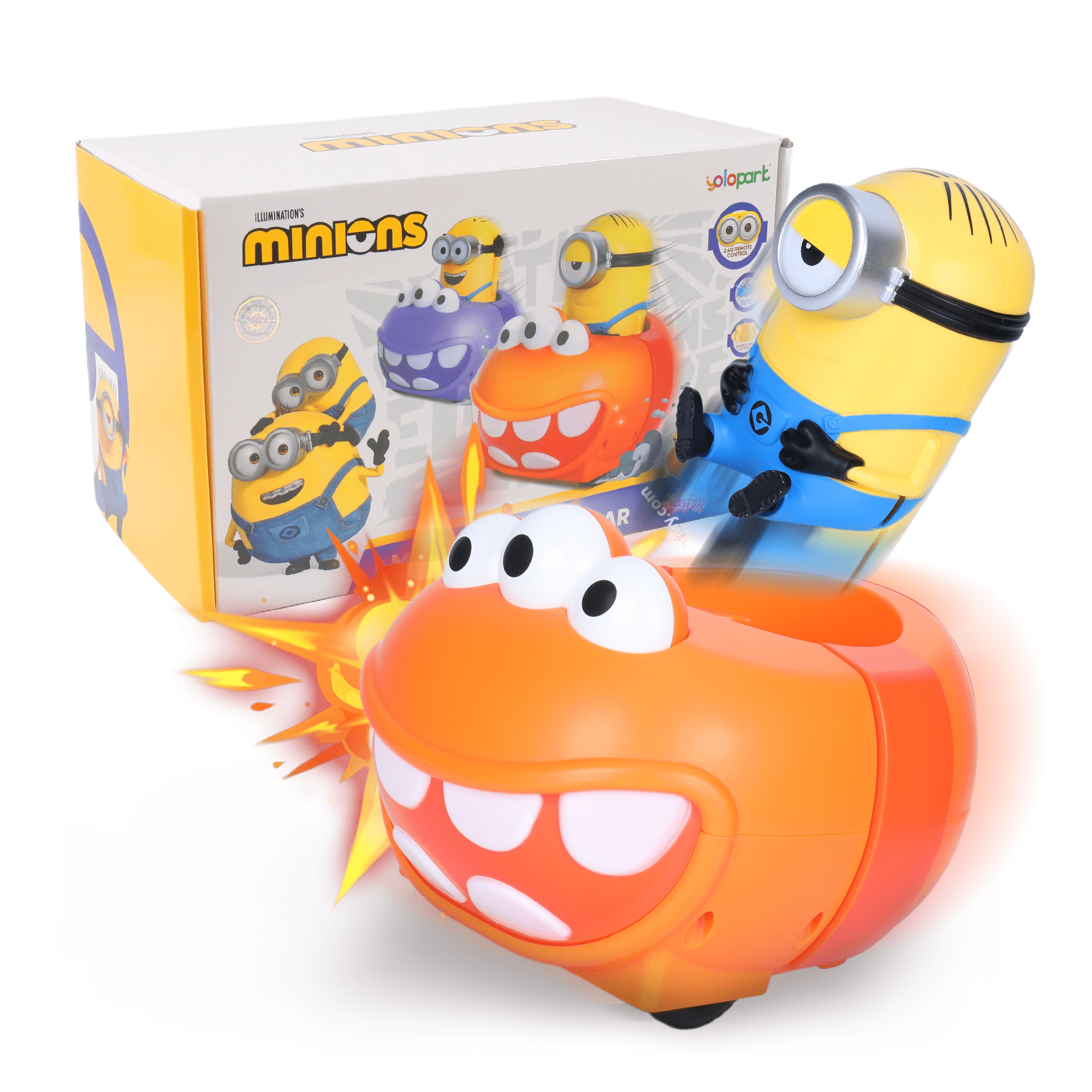 YOLOPARK Minions Monster Remote Control Car,Despicable Me RC Stuart Bumper Cars with Light & Sound Effect,Christmas Birthday Gifts for Ages 3+ Year Old
