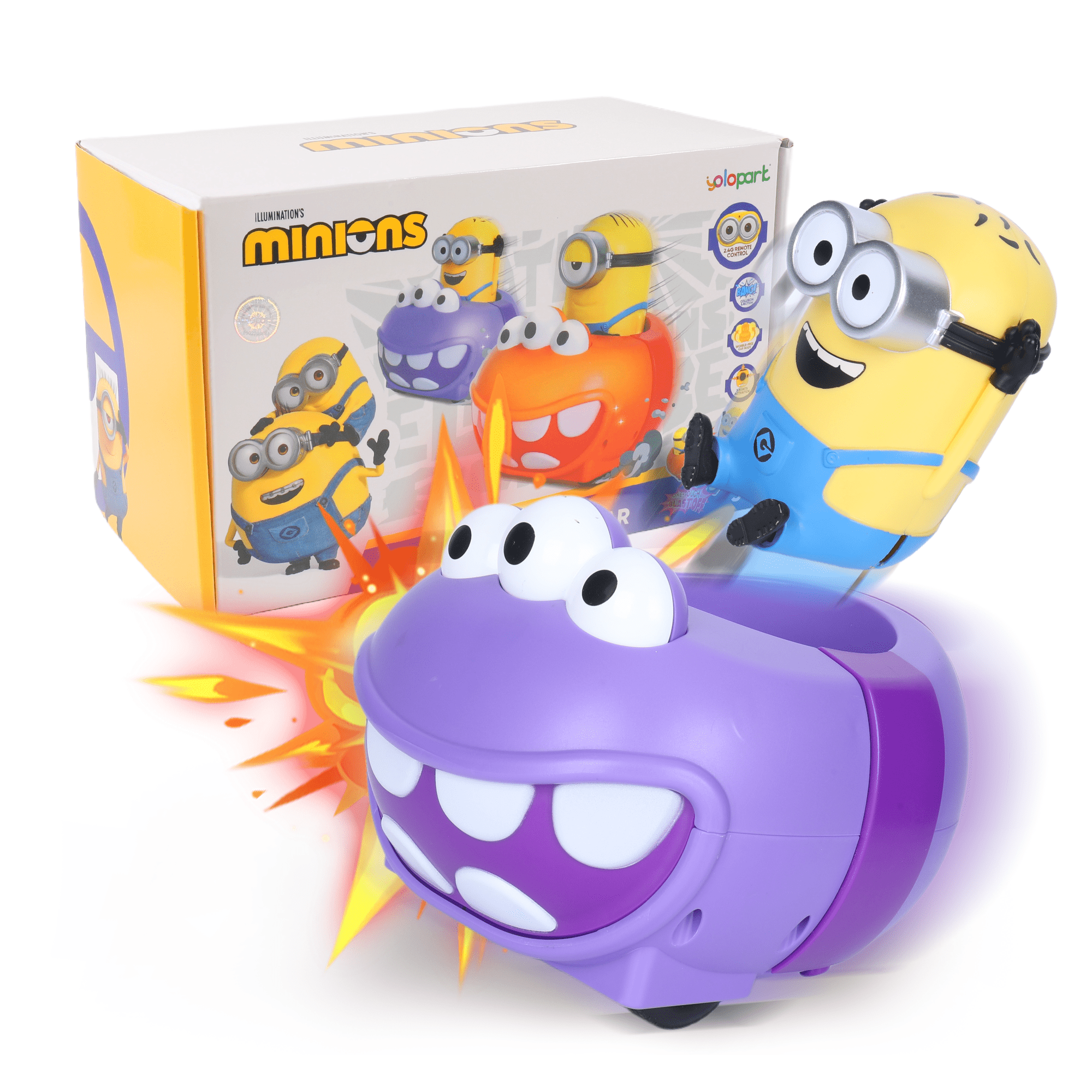 YOLOPARK Minions Remote Control Car,Despicable Me RC Phil Bumper