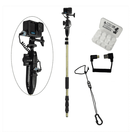 YOLOtek PowerStick 53" Super Bundle - Fishing Boat Mount With Constant Power. Works With All Model of GoPro & Other Action Camera - Veteran Owned