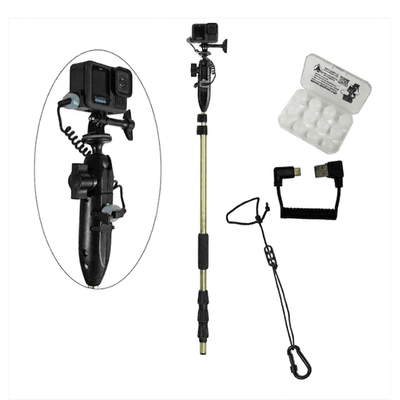 YOLOtek PowerStick 53" Super Bundle - Fishing Boat Mount With Constant Power. Works With All Model of GoPro & Other Action Camera - Veteran Owned