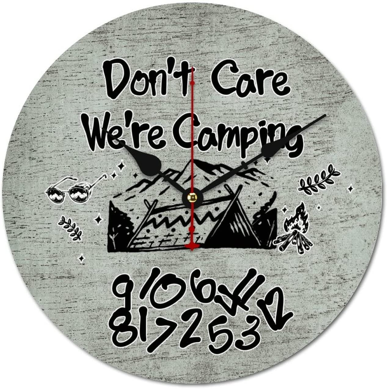 YOLU Happy Campers, Living Adventure Clocks Country Retro Rustic Style