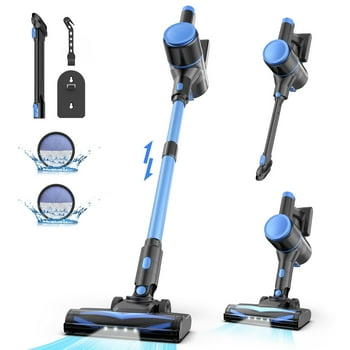 YOMA Cordless Stick Vacuum Cleaner Lightweight Powerful Handheld Vacuum for Home Hard Floor Carpet Pet Hair