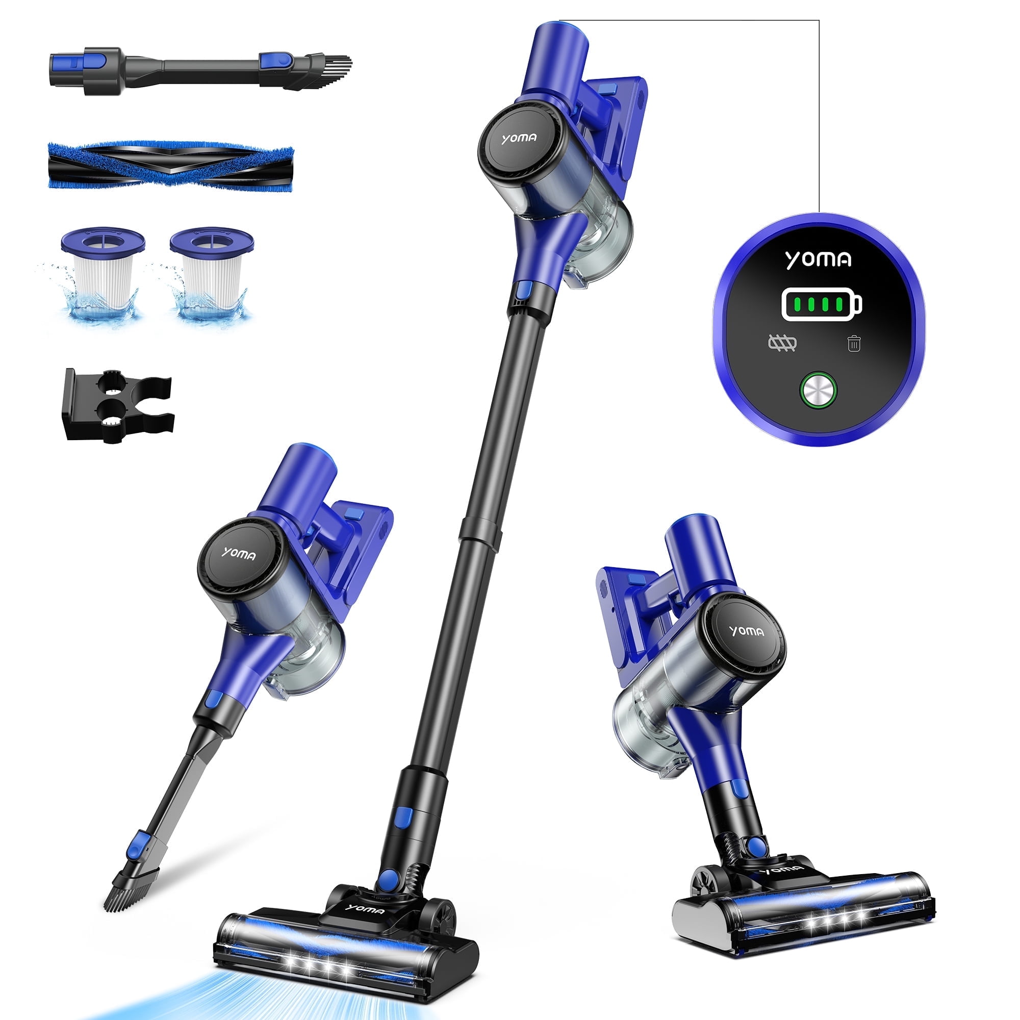 YOMA S18 Cordless Vacuum Cleaner, 6 in 1 Lightweight Stick Vacuum