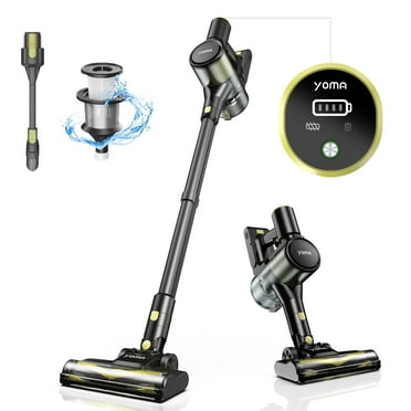 YOMA S18 Cordless Vacuum Cleaner, 6 in 1 Lightweight Stick Vacuum with Detachable Battery, 26Kpa Powerful Suction Vacuum Cleaner for Home Carpet Hardfloor Pet Hair