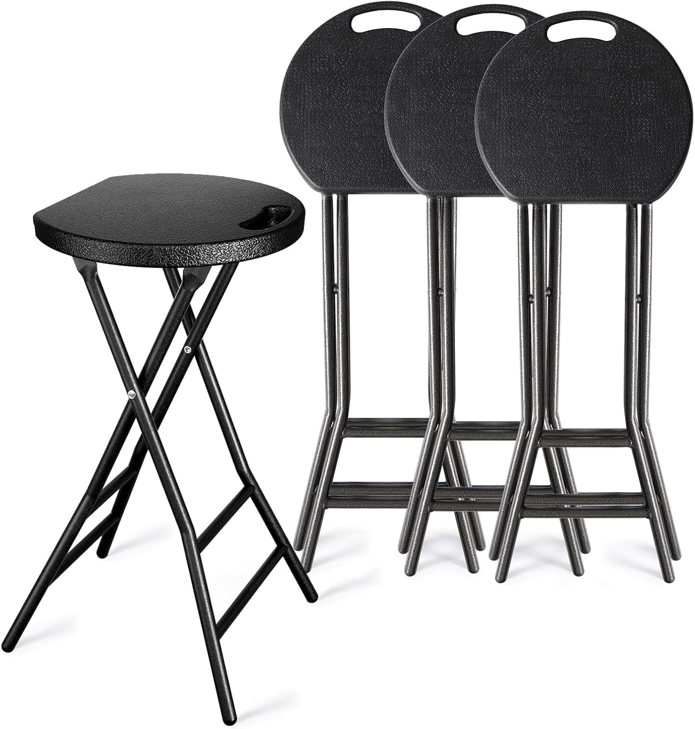 YOMT Folding Stools for Adults Portable, Backless 24 inch Folding Bar