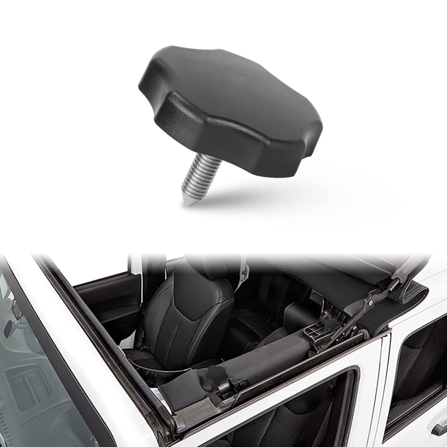 YOMTOVM Soft Top Window Frame Knobs Door Surround Knobs Kits with Pin