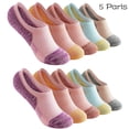 thumbnail image 1 of YOMYM 5 Pairs No Show Socks Womens Cushioned Athletic Hidden Liner for Sneakers Ankle Running Socks 6-8, 1 of 7