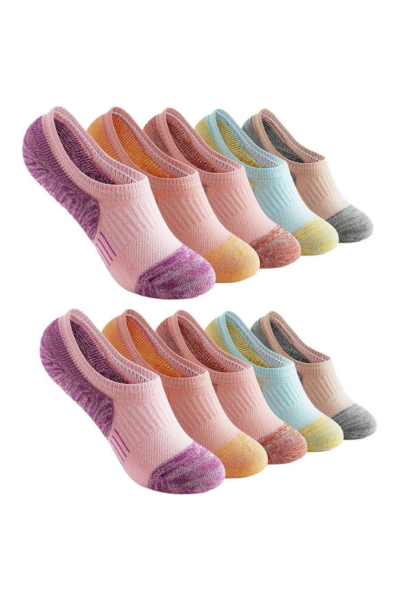 5 Pairs No Show Socks Womens Cushioned Athletic Hidden Liner for Sneakers Ankle Running Socks