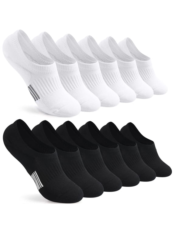 6 Pairs Womens No Show Socks Liner Socks Nonslip Liner Invisible Hidden Thin Socks