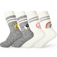 thumbnail image 1 of YOMYM 4 Pairs Fuzzy Socks for Women, Fluffy Fuzzy Sock Plush Sleeping Slipper Socks, 1 of 7