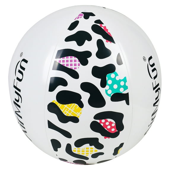 YOMYM Inflatable Beach Ball Summer Party Pool Decorations, Summer Water Fun Lake Games - Leopard Print