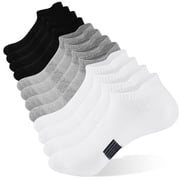 YOMYM 6 Pairs Ankle Socks for Women, Athletic Running Socks Cotton Low Cut Tennis Sports Tab Sock Size 6-11