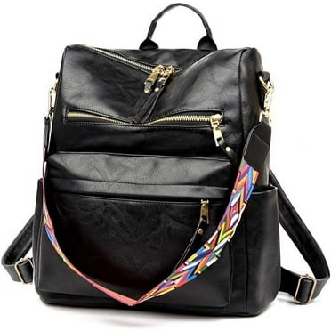 Backpack Purse for Women Fashion Waterproof PU Leather School Backpack ...