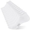 thumbnail image 1 of YOMYM White Athletic Ankle Socks Breathable Low Cut Running Socks with Arch Support Cushioned, 1 of 8