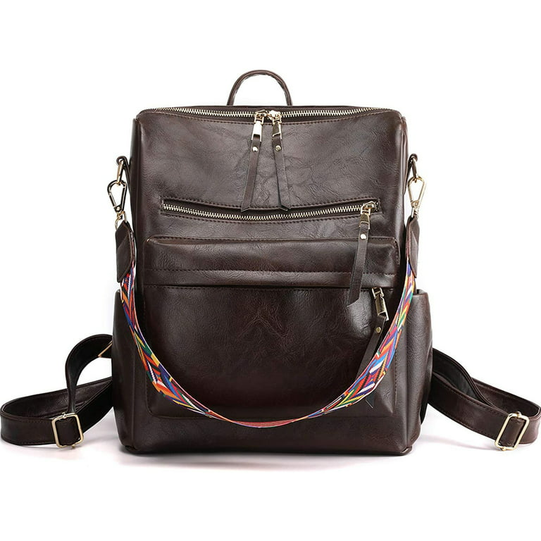 YOMYM Women Backpack Purse Fashion Travel Bag Multipurpose Designer Handbag  Ladies Satchel PU Leather Shoulder Bags
