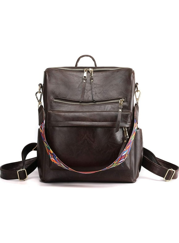 YOMYM Women Backpack Purse Fashion Travel Bag Multipurpose Designer Handbag Ladies Satchel PU Leather Shoulder Bags