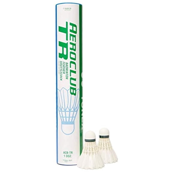 YONEX Aeroclub TR Badminton Shuttlecocks Tube of 12 - White -