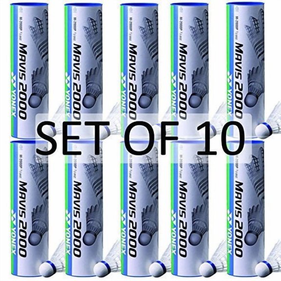 YONEX Mavis 2000 Nylon White Badminton Shuttlecock 10 Tubes pkg