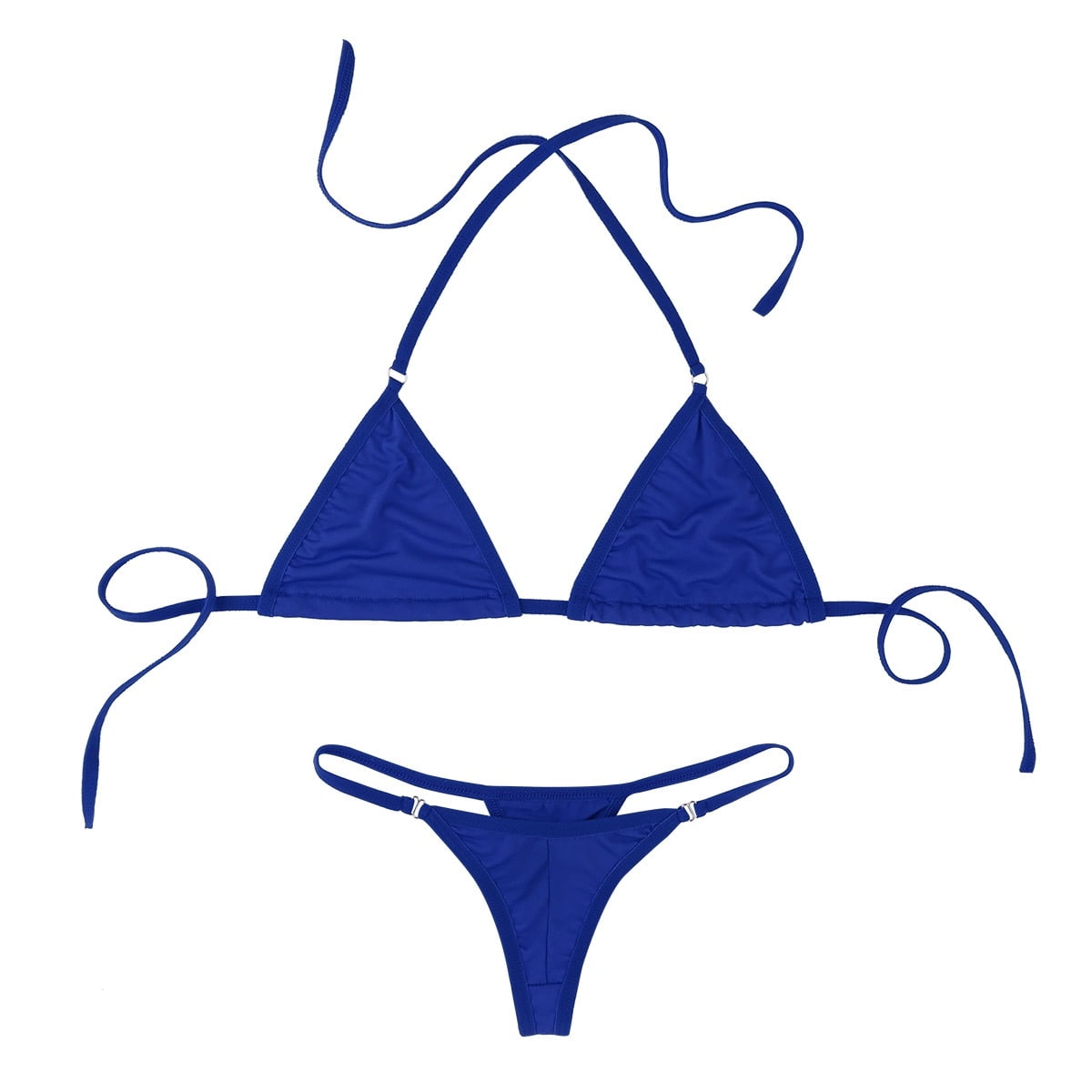 YONGHS 2Pcs Women's Halterneck Mini Micro Bikini Set