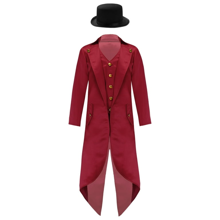 YONGHS Boy s Steampunk Vintage Tailcoat Jacket Gothic Victorian