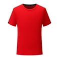 thumbnail image 1 of YONGHS Boys Short-Sleeve T-Shirts Basketball Football Athletic Shirt Quick Dry Sports Top Red 9-10, 1 of 7