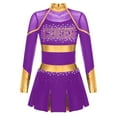 thumbnail image 1 of YONGHS Cheer Leader Costume for Girls Cheerleading Uniform Complete Outfit Halloween Dress Up Purple 10, 1 of 5